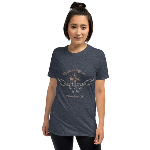 My Grace is Sufficient Chain Breaker Christian Bible Verse T-Shirt